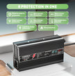 NOEIFEVO 63V 6A Lithium Battery Charger For 55.5V 15S Li-ion Lipo Battery, Automatic Cut Off, aluminum housing, LCD screen