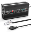 NOEIFEVO 42V 10A Lithium Battery Charger For 37V 10S Li-ion Lipo Battery, Automatic Cut Off, aluminum housing, LCD screen